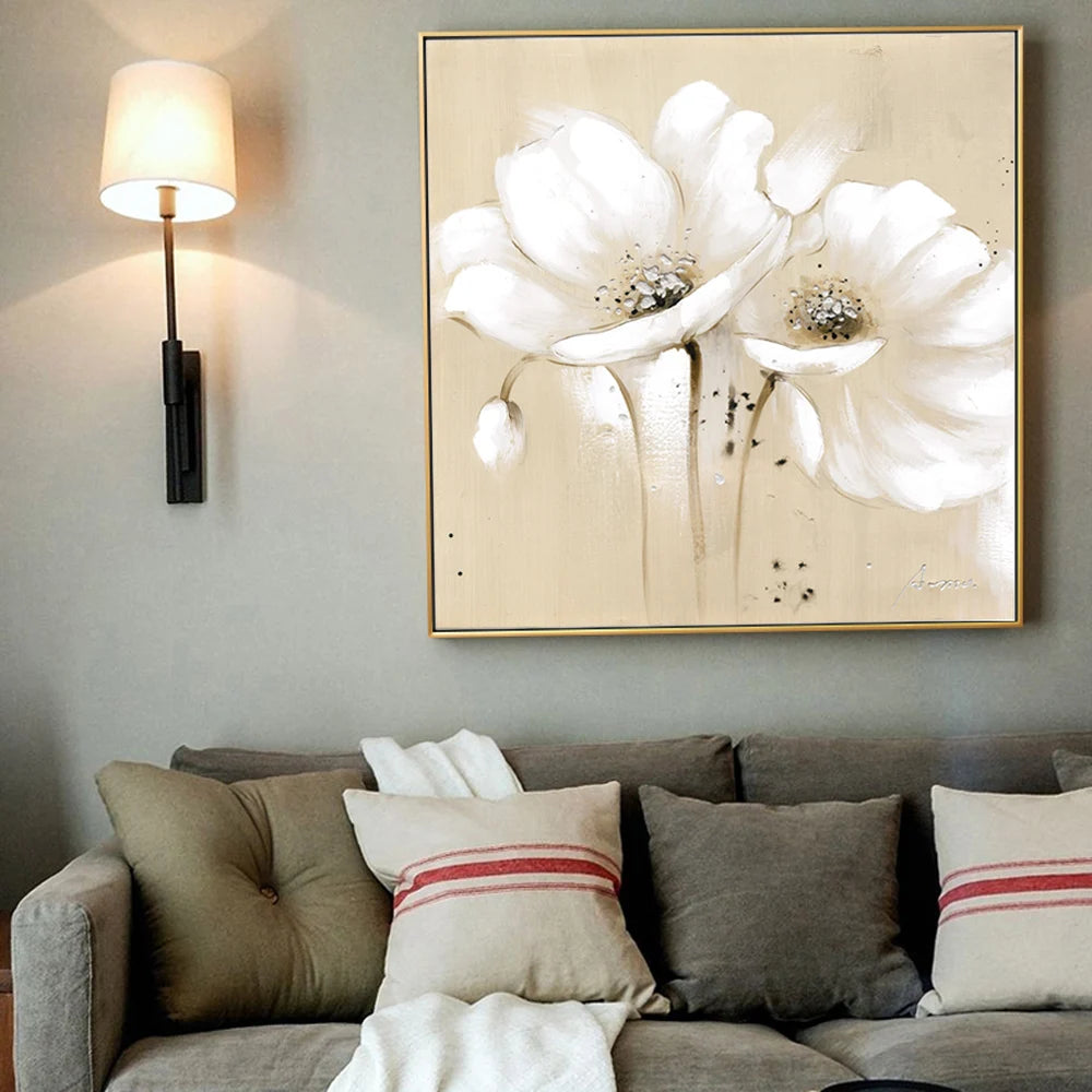 White Flowers Canvas