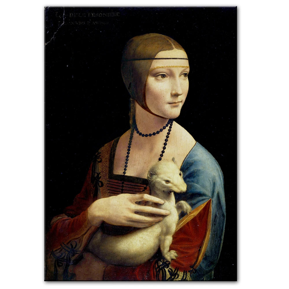 The Lady with an Ermine Canvas Print