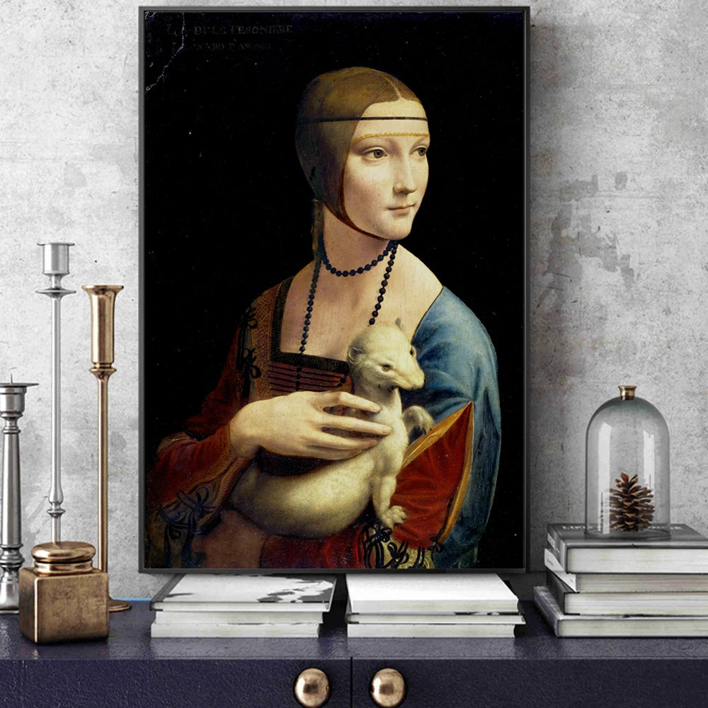 The Lady with an Ermine Canvas Print