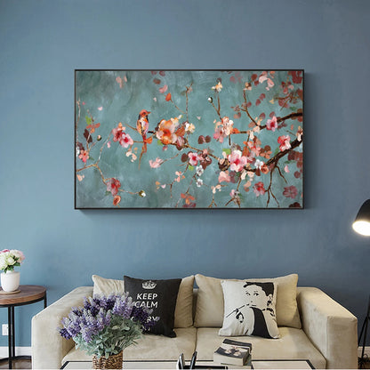 Almond blossom floral canvas wall art