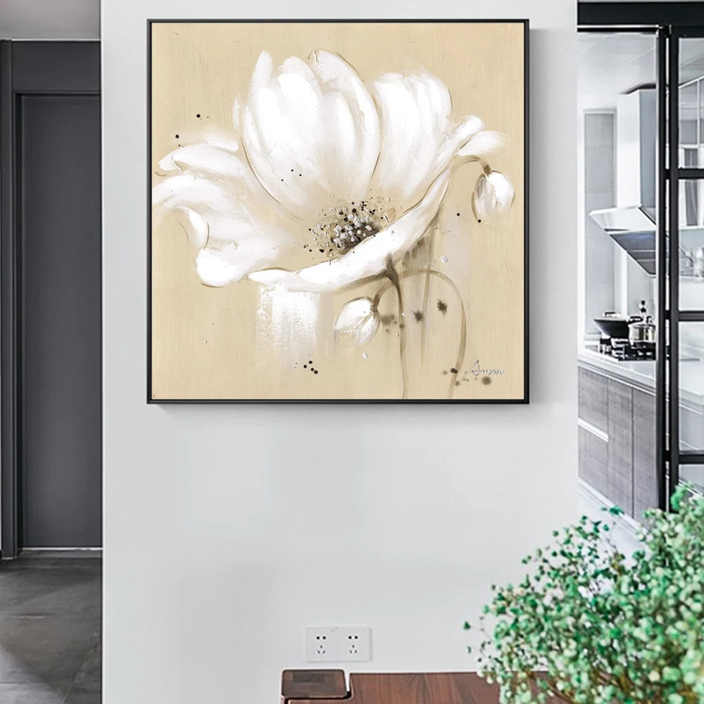 White Flowers Canvas