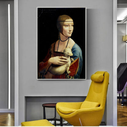 The Lady with an Ermine Canvas Print