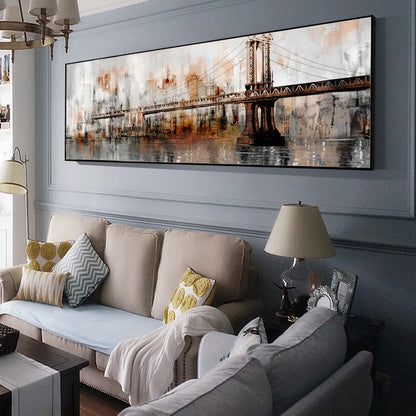 Vintage Golden Gate Bridge Abstract Canvas