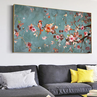 Almond blossom floral canvas wall art