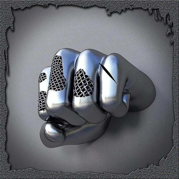 Modern 3D metal lovers sculpture motif canvas wall art