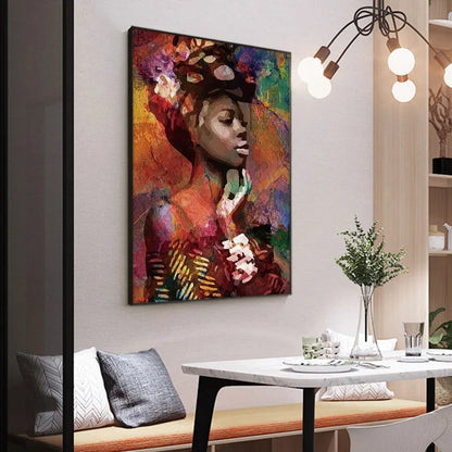 graffiti street art abstract portrait on canvas
