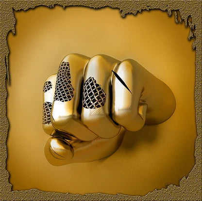 Modern 3D metal lovers sculpture motif canvas wall art