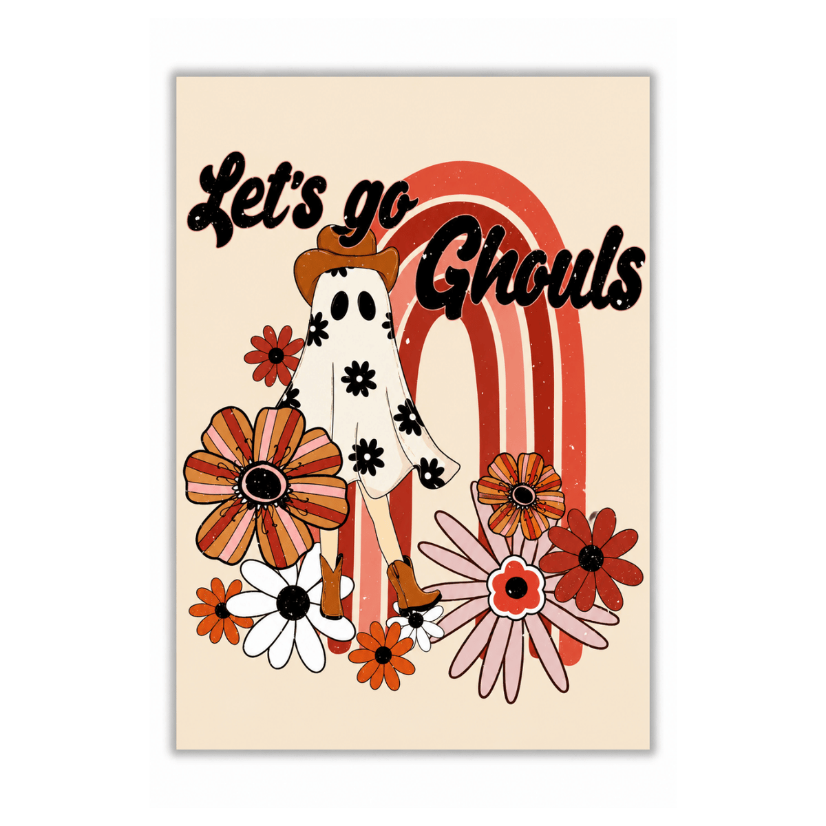 Let’s Go Ghouls Cowgirl Ghost Canvas Print