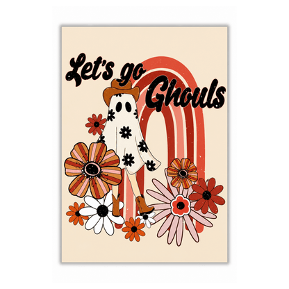 Let’s Go Ghouls Cowgirl Ghost Canvas Print