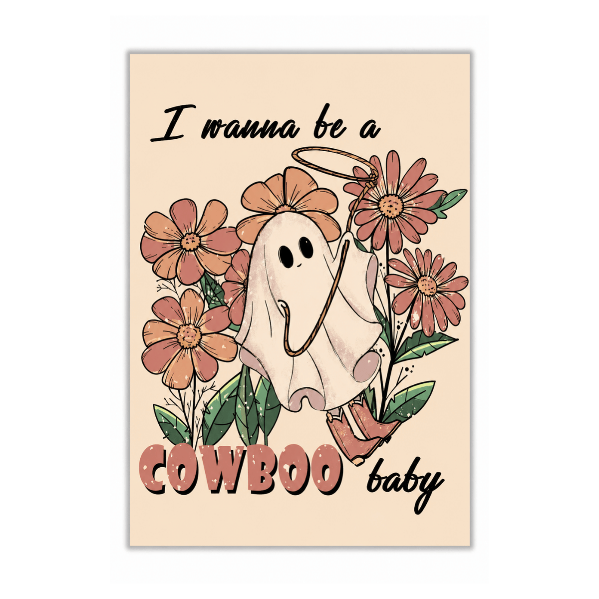 Cowboo Baby Ghost Canvas Print