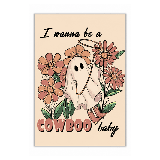 Cowboo Baby Ghost Canvas Print