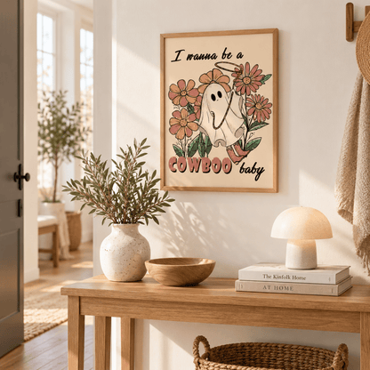 Cowboo Baby Ghost Canvas Print