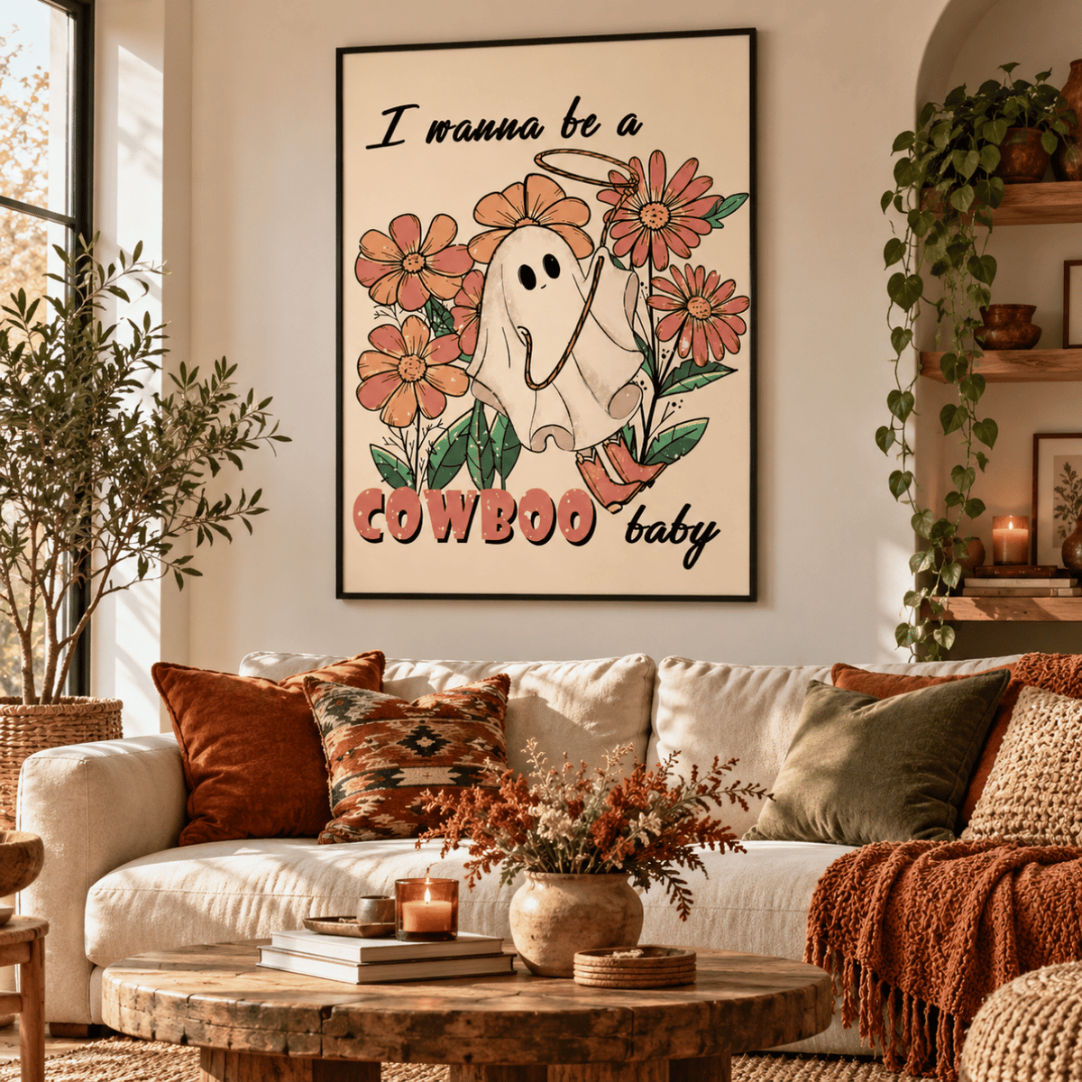 Cowboo Baby Ghost Canvas Print