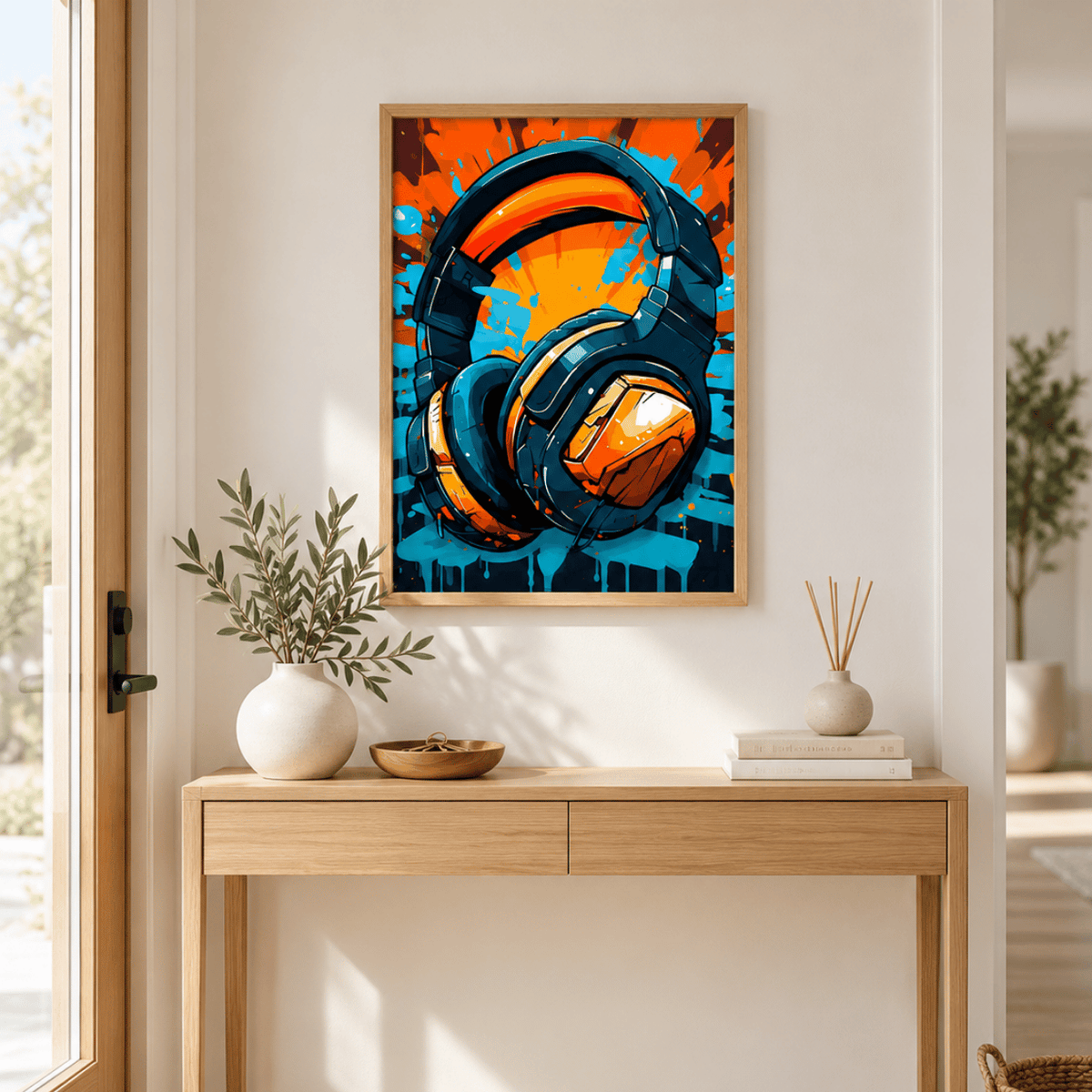 Electric Headset Gamer Canvas Print