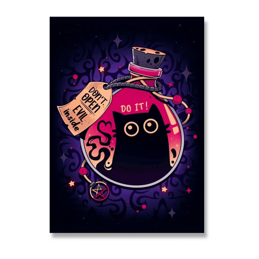 Curious Cat Potion Canvas Print