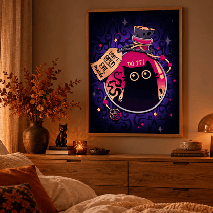 Curious Cat Potion Canvas Print