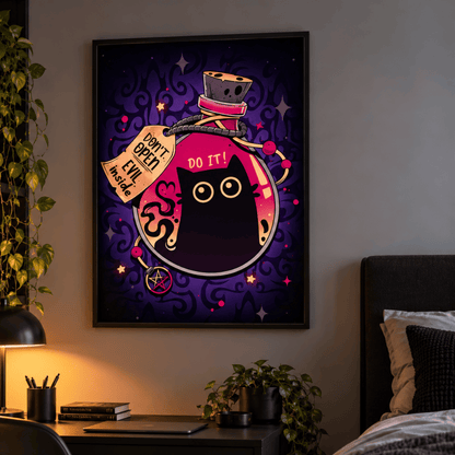 Curious Cat Potion Canvas Print