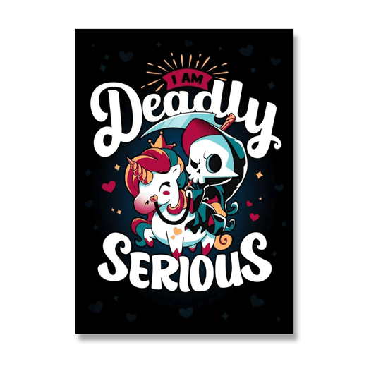 Deadly Serious Unicorn Canvas Print