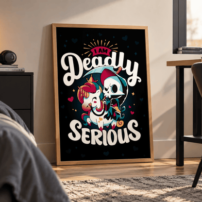 Deadly Serious Unicorn Canvas Print