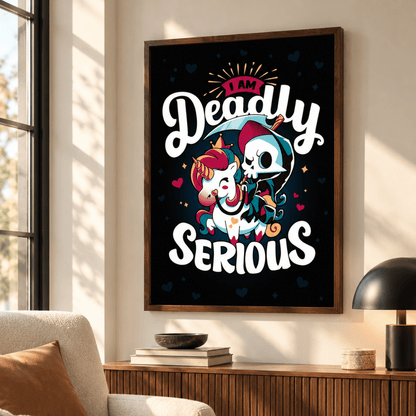 Deadly Serious Unicorn Canvas Print