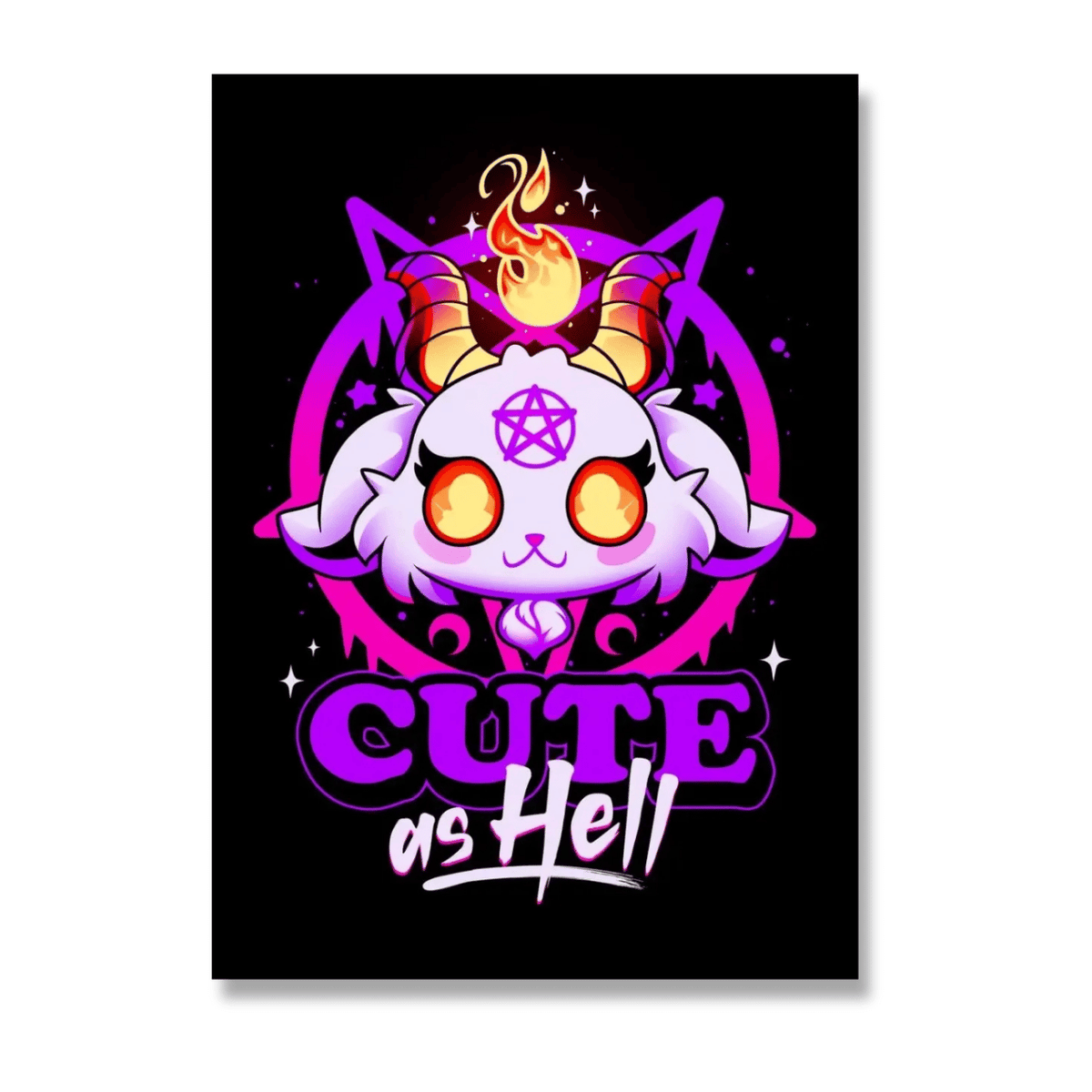 Cute As Hell Demon Cat Canvas Print