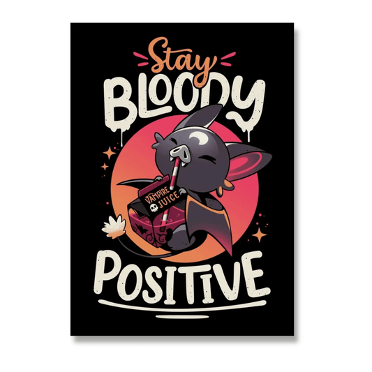 Bloody Positive Vampire Bat Canvas Print