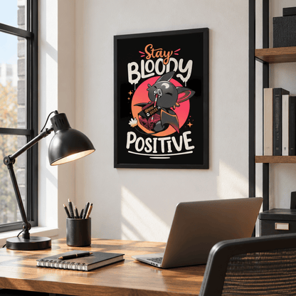 Bloody Positive Vampire Bat Canvas Print