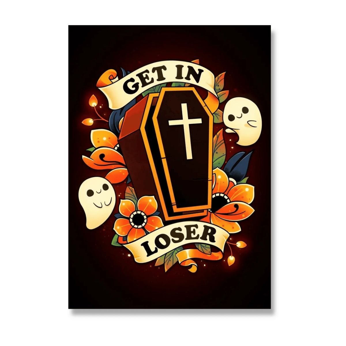 Get In Loser Coffin Canvas Print