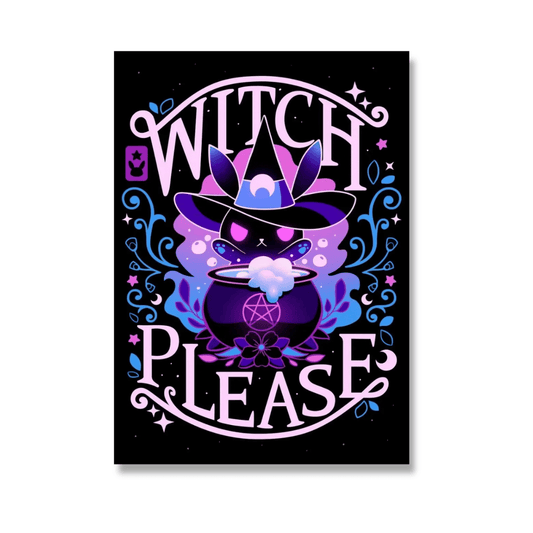 Witch Please Black Cat Canvas Print