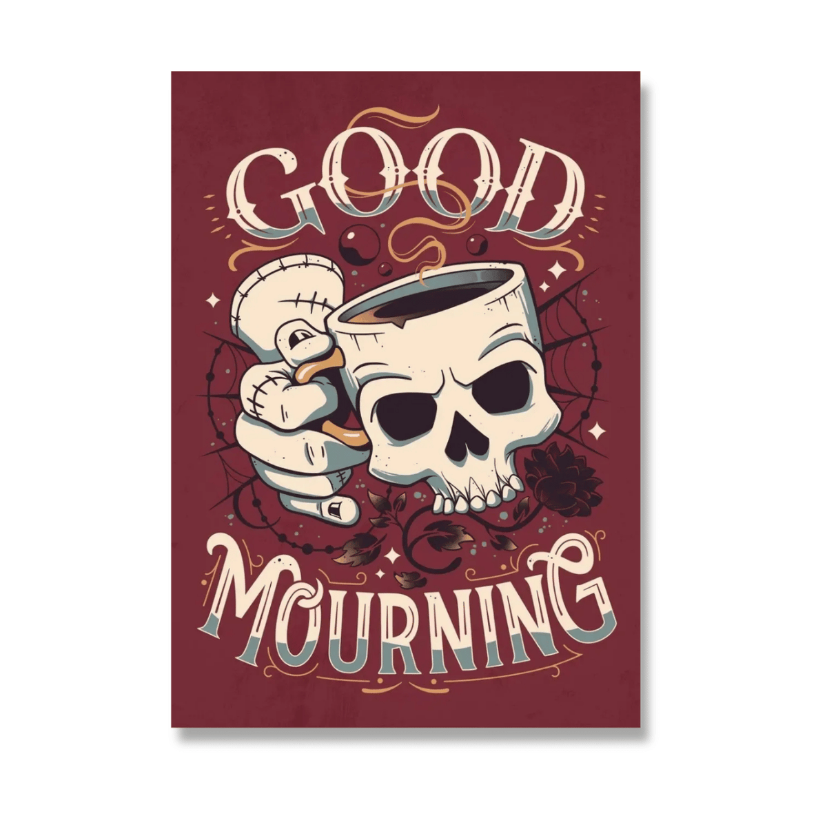 Good Mourning Skull Canvas Print