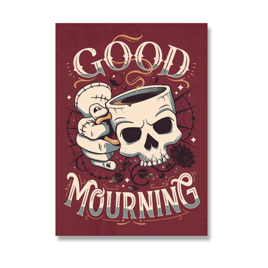 Good Mourning Skull Canvas Print