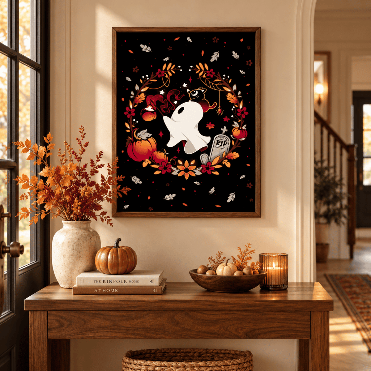 Autumn Ghost Garden Canvas Print