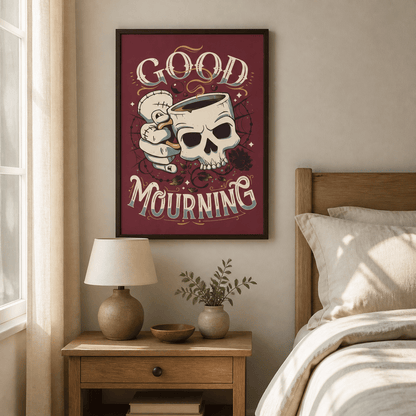 Good Mourning Skull Canvas Print