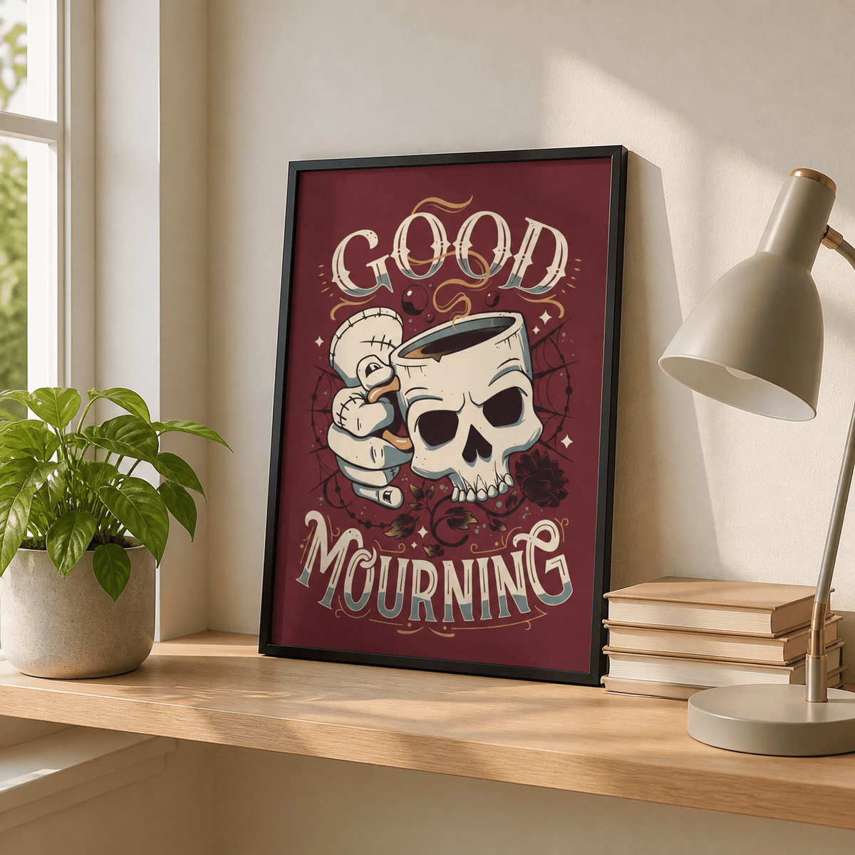 Good Mourning Skull Canvas Print