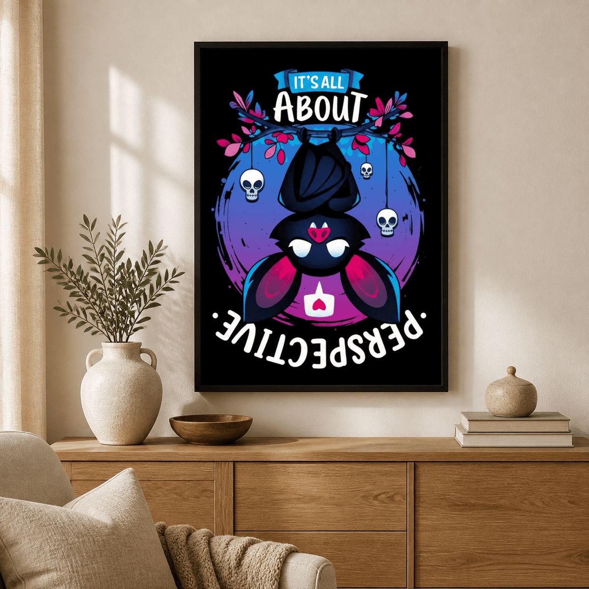 It’s All About Perspective Bat Canvas Print