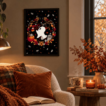 Autumn Ghost Garden Canvas Print