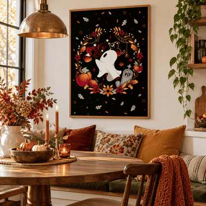 Autumn Ghost Garden Canvas Print