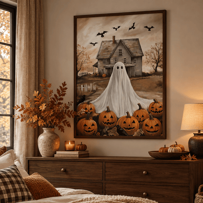 Pumpkin Patch Phantom Canvas Print