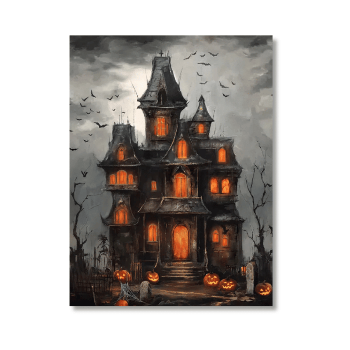 Midnight Manor Haunted House Canvas Print