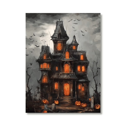 Midnight Manor Haunted House Canvas Print
