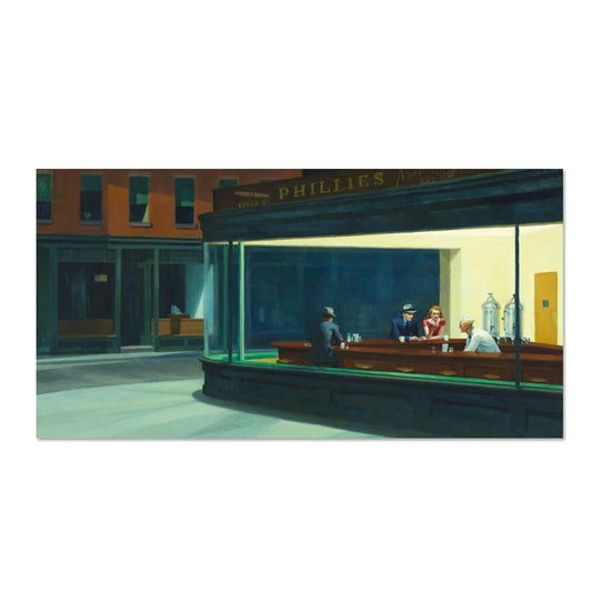 Nighthawks Inspired By Edward Hopper Canvas Print