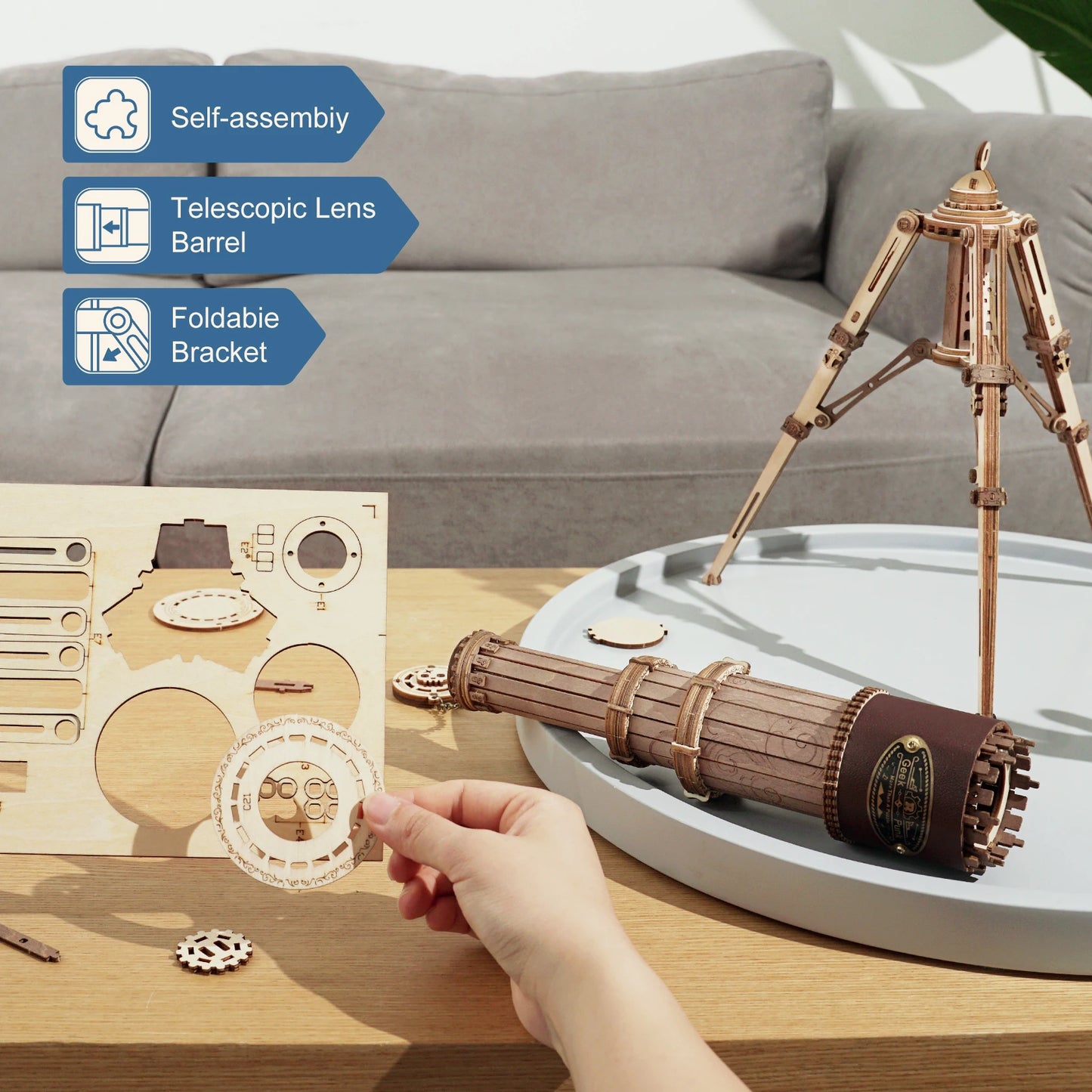 Robotime Kids DIY Monocular Telescope Model