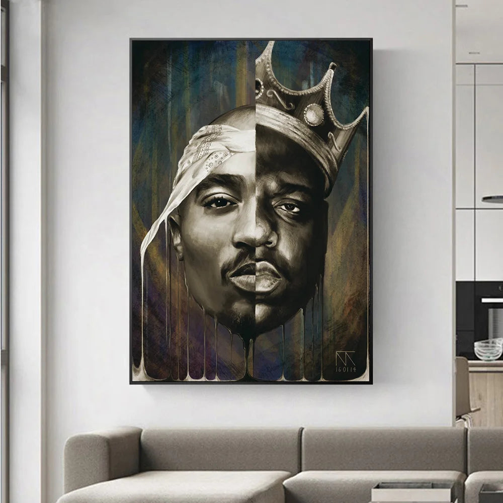 Biggie & Tupac Portrait Canvas