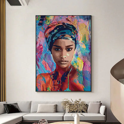 graffiti street art abstract portrait on canvas