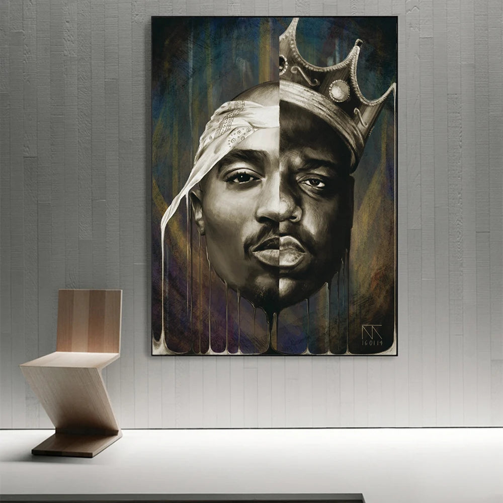 Biggie & Tupac Portrait Canvas
