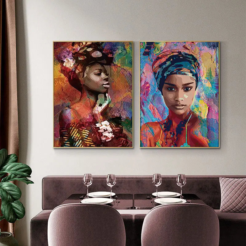 graffiti street art abstract portrait on canvas