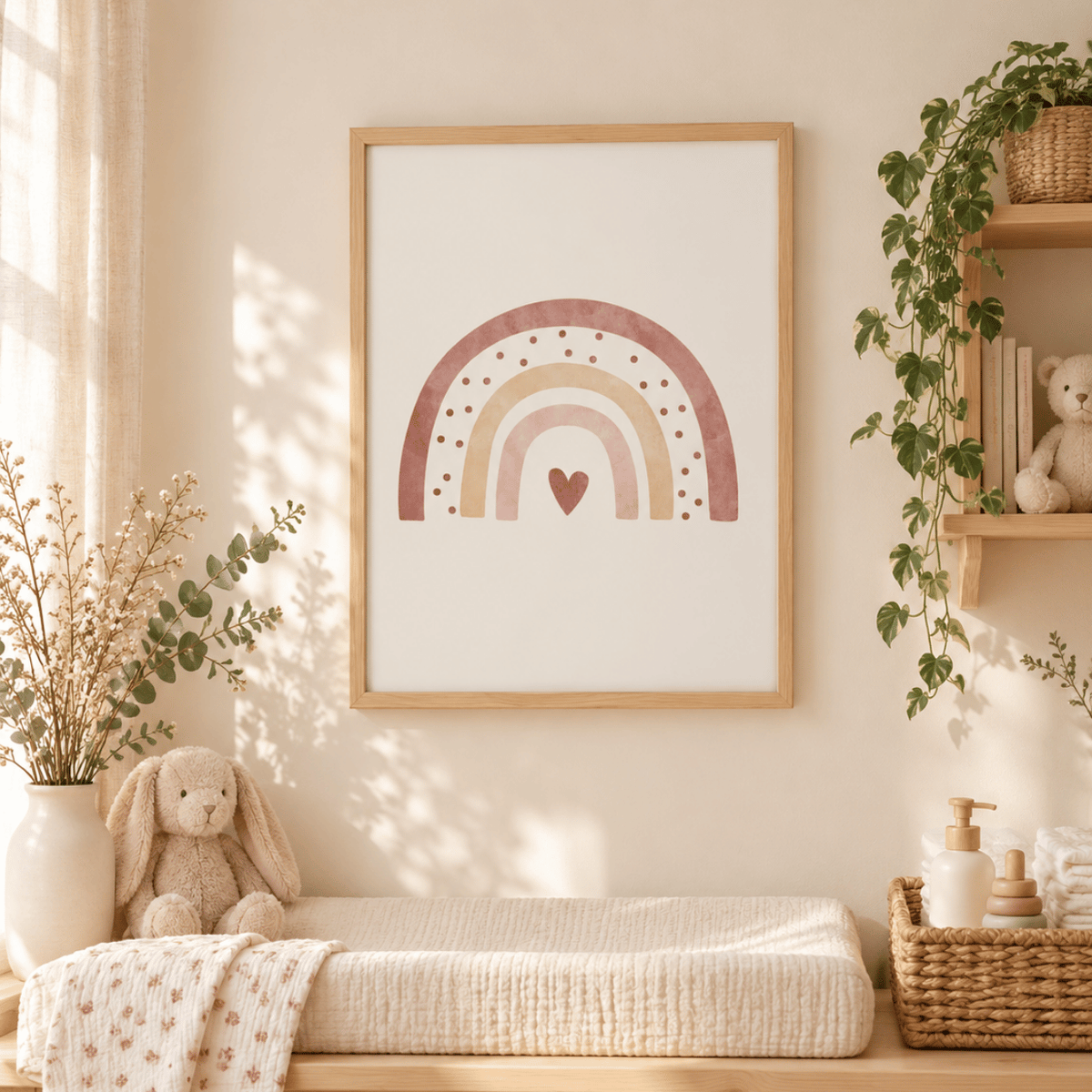 Heart Beneath The Rainbow Canvas Print