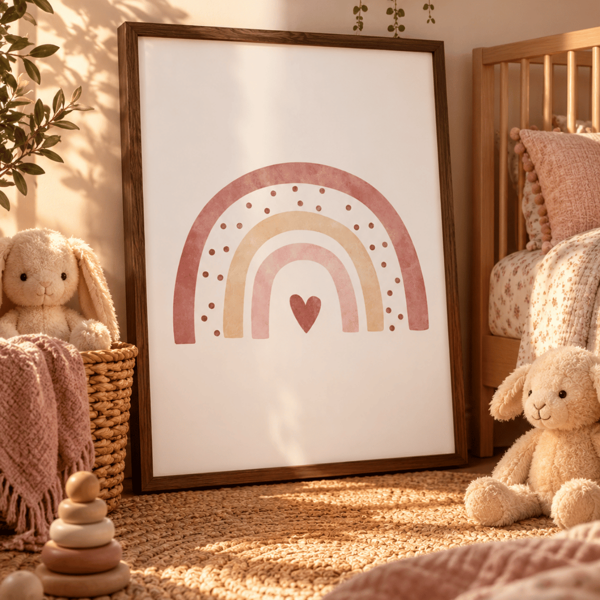 Heart Beneath The Rainbow Canvas Print