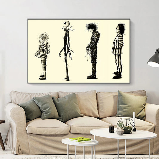 edward scissorhands movie poster tim burton canvas wall art
