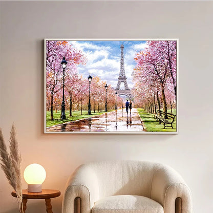 Romantic Paris Eiffel Tower Canvas Print